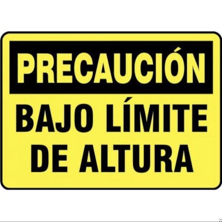 Accuform OSHA CAUTION Safety Sign LOW SHMEQM617VS SHMEQM617VS